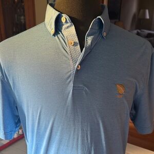 Peter Millar Light Blue Polo Shirt